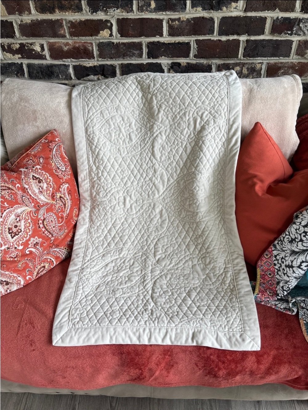 Ivory  Quilted Cotton Shams